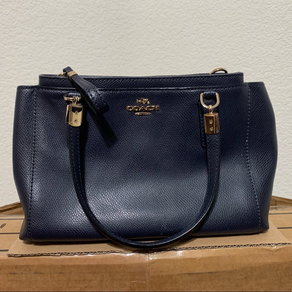 Coach Cross Body Purse-navy blue- decent condition